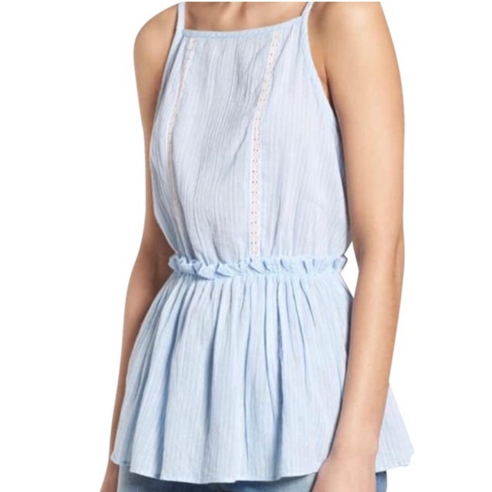 NWOT hinge blue Atlantic stripe tank cami